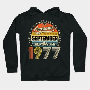 Awesome Since September 1977 Vintage 46th Birthday Hoodie